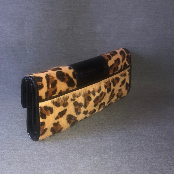 Leopard Pony Hair Clutch/wristlet - Picture 2 of 3